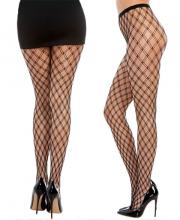 0369 Dreamgirl Double knitted fence net pantyhose elastic waistband