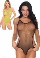81581 Leg Avenue Fishnet teddy with nearly naked strappy back