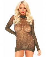 86106 Leg Avenue high neck fishnet dress