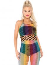 88021 Leg Avenue Rainbow net dress