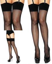 9106 Leg Avenue Spandex fishnet stockings with comfort wide band top