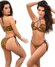 67025 Mapale Exotic Bikini Top and Side Tie Swimsuit